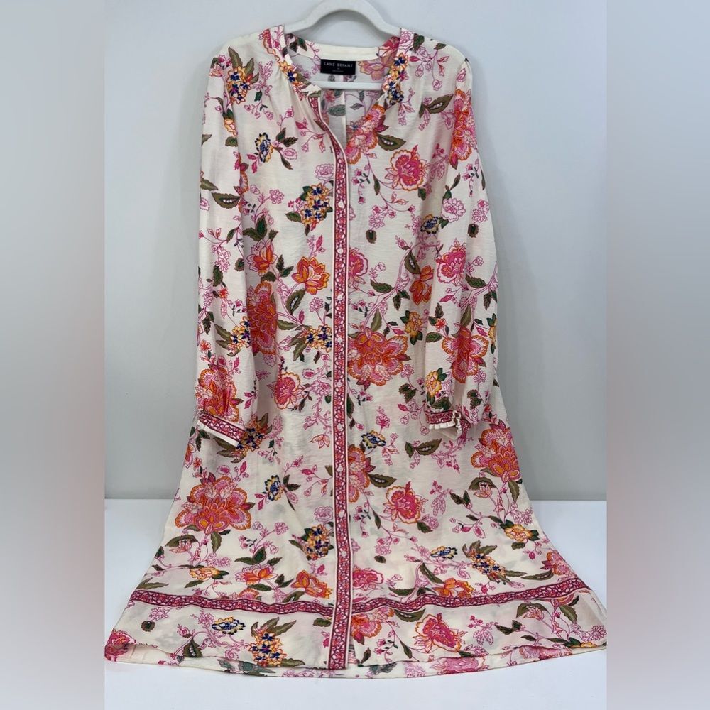 Lane Bryant Long-Sleeve Midi Shirt Overpiece Dress Size 14 - Picture 6 of 16